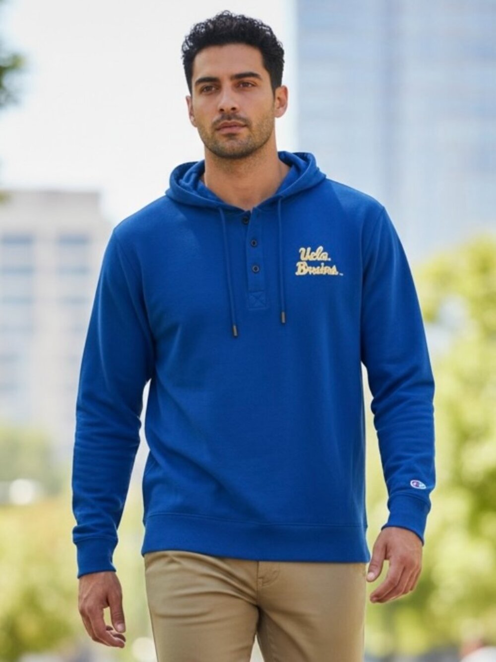NEW UCLA Bruins Hoodie Blue Champion Authentic Men's LARGE NWT
